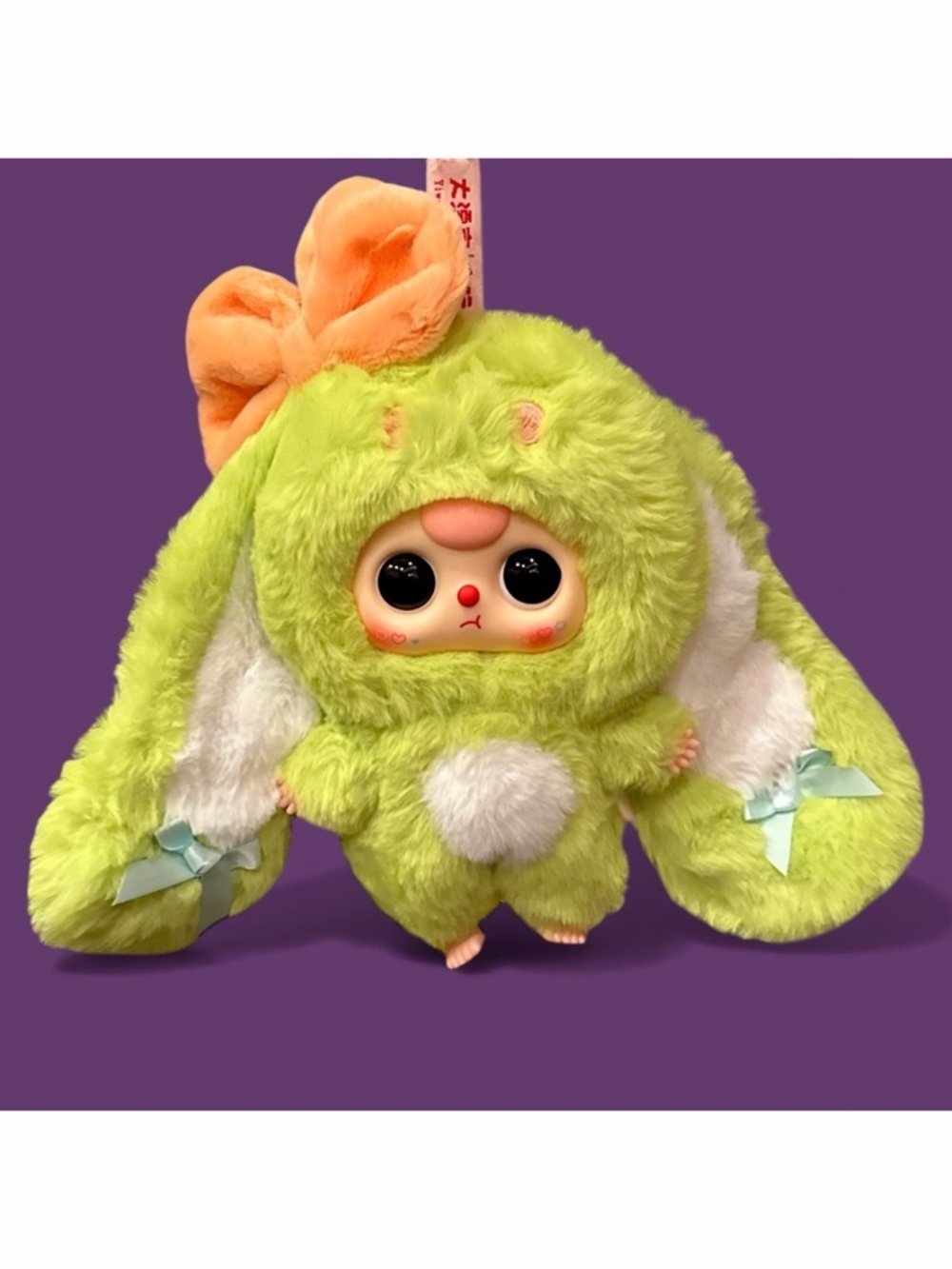 Baby Three Bunny Return Plush Pendant Green Bunny
